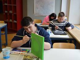 Im Klassenzimmer der Werkstattschule Pforzheim